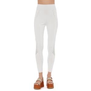 NEW ALBERTA FERRETTI pull on knit pants in white